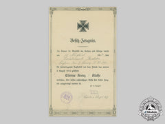 Germany, Imperial. A 1914 Iron Cross I Class Award Document To Leutnant Richter