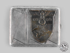 Germany, Wehrmacht. A Krim Shield Silver Cigarette Case