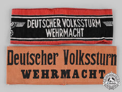 Germany, Third Reich. A Pair Of Volkssturm Armbands