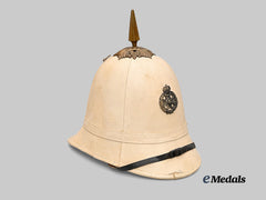 United Kingdom. An 8th Royal Rifles Home Foreign Services Helmet, c.1910