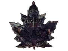 Canadian Mounted Rifle Draft Cap Badge
