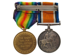 Wwi Pair. A. Cpl. John Auld - Cmc Brigade