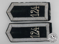 An Early Pair Of German Army Infantry Shoulder Straps; Unteroffizier 124Th Regiment