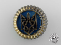 A Second War Ukrainian Auxiliary Police Cap Badge