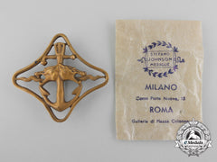 An Italian Regia Marina Cruisers War Navigation Badge (2Nd Degree) With Packet