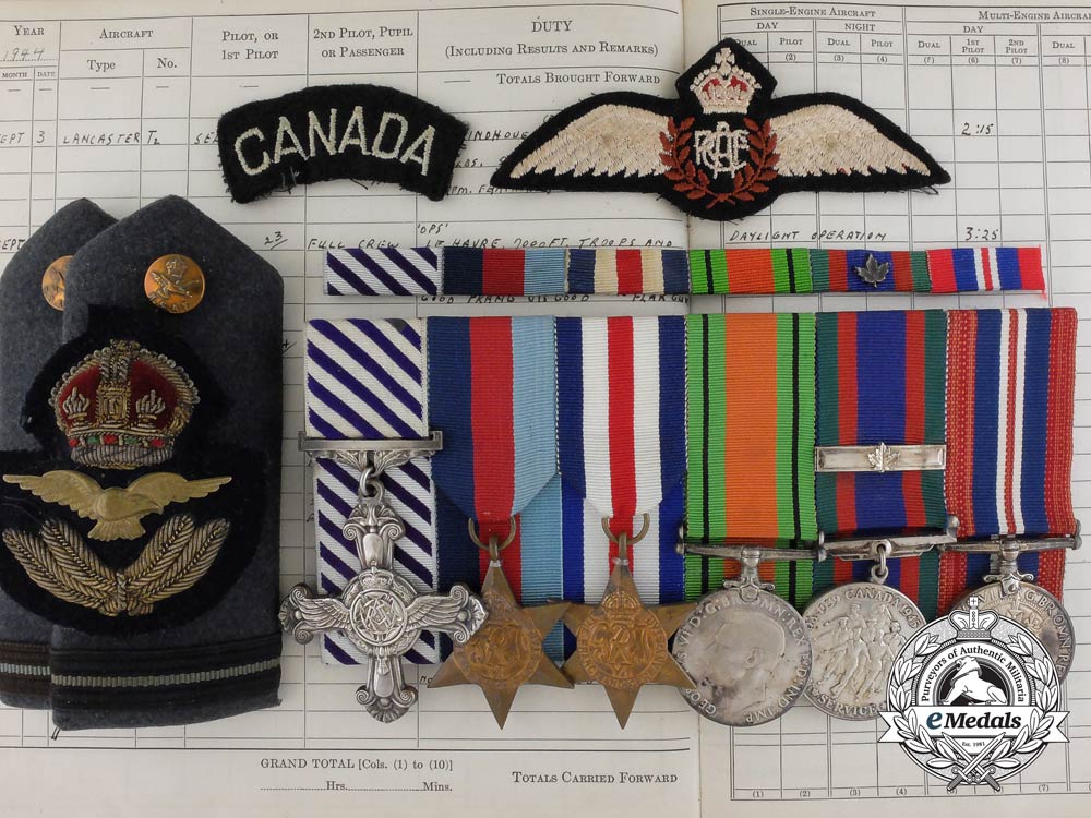 a_fine_dfc&_logbook_grouping_to_rcaf_lancaster_pilot_flight_officer_gauvreau;626_squadron_raf_c_1233_2