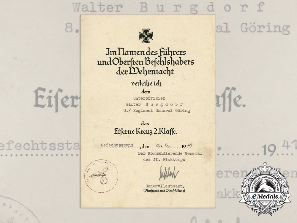 an_iron_cross_second_class_award_document_to_regiment_general_göring1941_c_1345