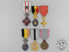 Six Belgian Medals And Awards