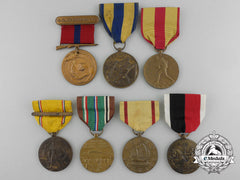 Seven Second War Period American Campaign Medals