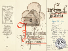 An Interesting Farewell Card To Colonel Of The Luftwaffe From Officers