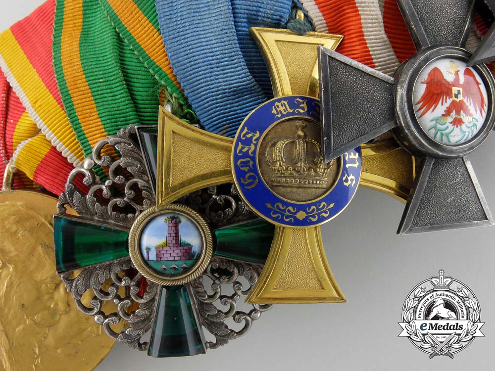 an_order_of_the_zähringer_lion,_crown&_red_eagle_frack_medal_bar_c_2950