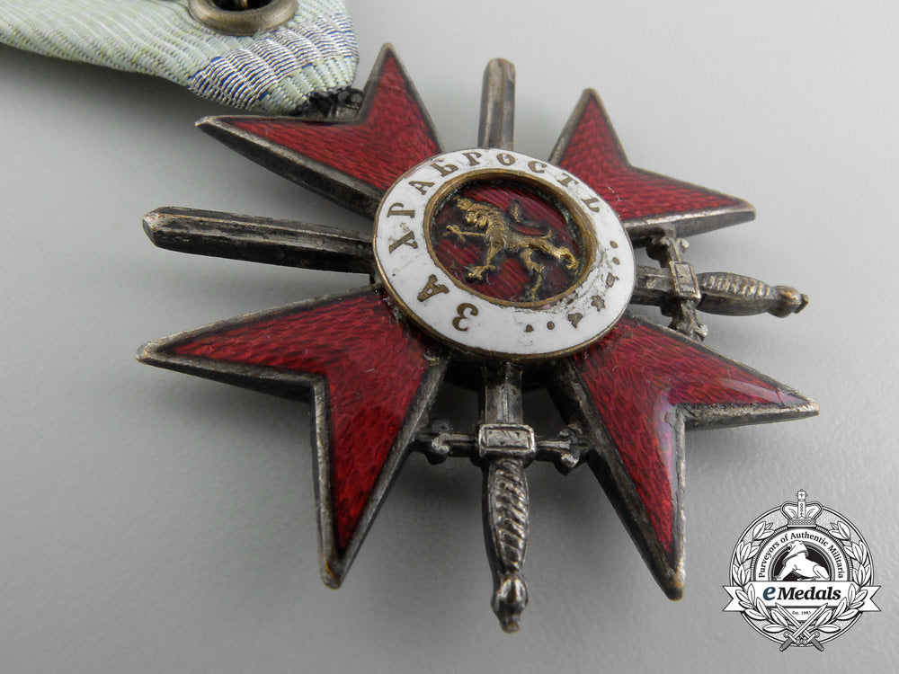 a_bulgarian_military_order_for_bravery;4_th_class_with_case_c_3690