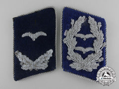 A Lot Of Two Luftwaffe Medical Personnel Collar Tab Insignia