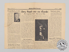 A 1942 Berlin Local Journal Artcile On Hermann Von Der Lieth-Thomsen