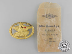 A Second War Italian Commander’s Tank Badge With Packet Of Issue