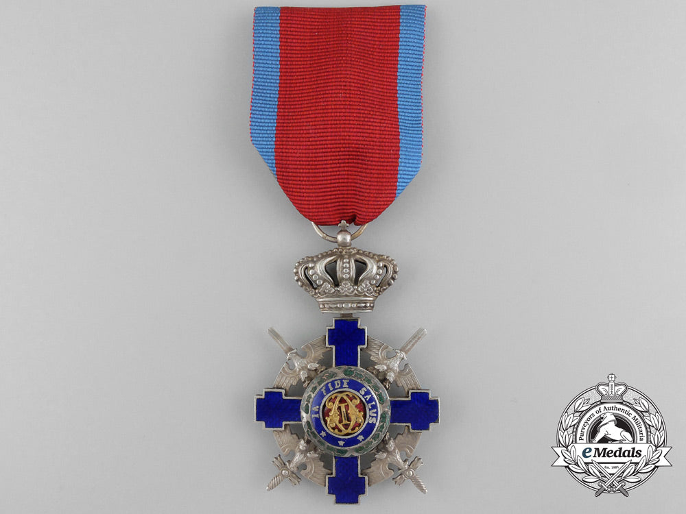 an_order_of_the_star_of_romania;_knight_with_crossed_swords_c_4243