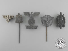 A Lot Of Five Second War German Stick Pins And Badges