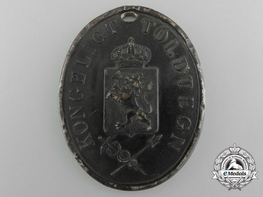 norway,_kingdom._a_rare_silver_royal_customs_shield;_c.1880_c_5249