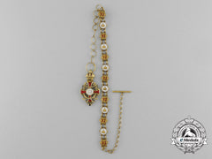 A Miniature Austrian Order Of Franz Joseph Cross In 18K Gold