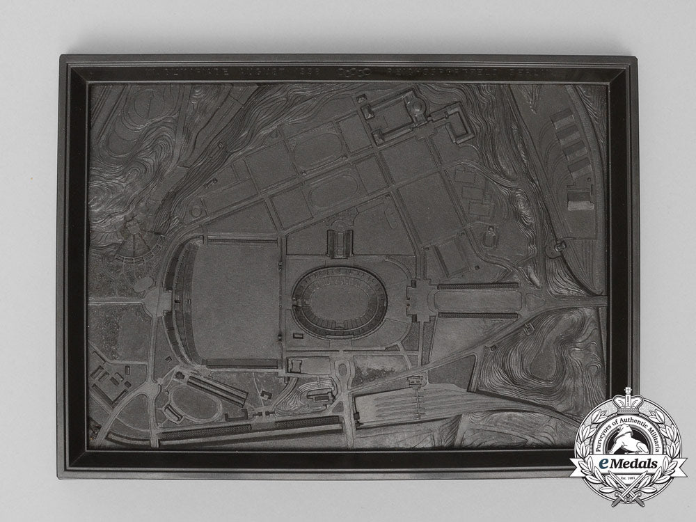 a1936_xi_berlin_summer_olympic_games_grounds_boxed_model_with_mirror,_brochure&_pamphlet_c_5473
