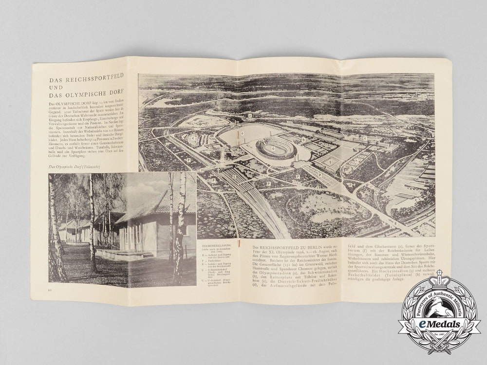 a1936_xi_berlin_summer_olympic_games_grounds_boxed_model_with_mirror,_brochure&_pamphlet_c_5498
