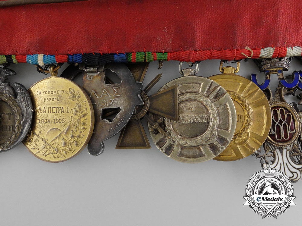 a_fine&_unusual_serbian_first_war_officer’s_group_of_twelve_c_5633