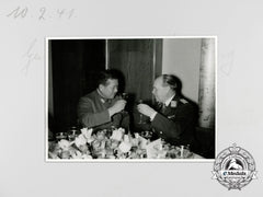 A Press Photo Of Generalfeldmarschall Albert Kesselring With Japanese Officer