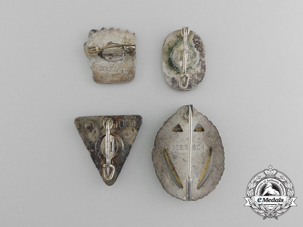 a_lot_of_four_german_second_war_badges_c_6009