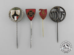 A Lot Of Four German Second War Stick Pins