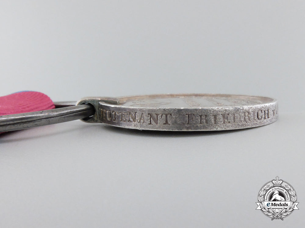 a_hanoverian_waterloo_medal_to_lieutenant_friedrich_von_maidel;_osnabrueck_light_battalion_c_610