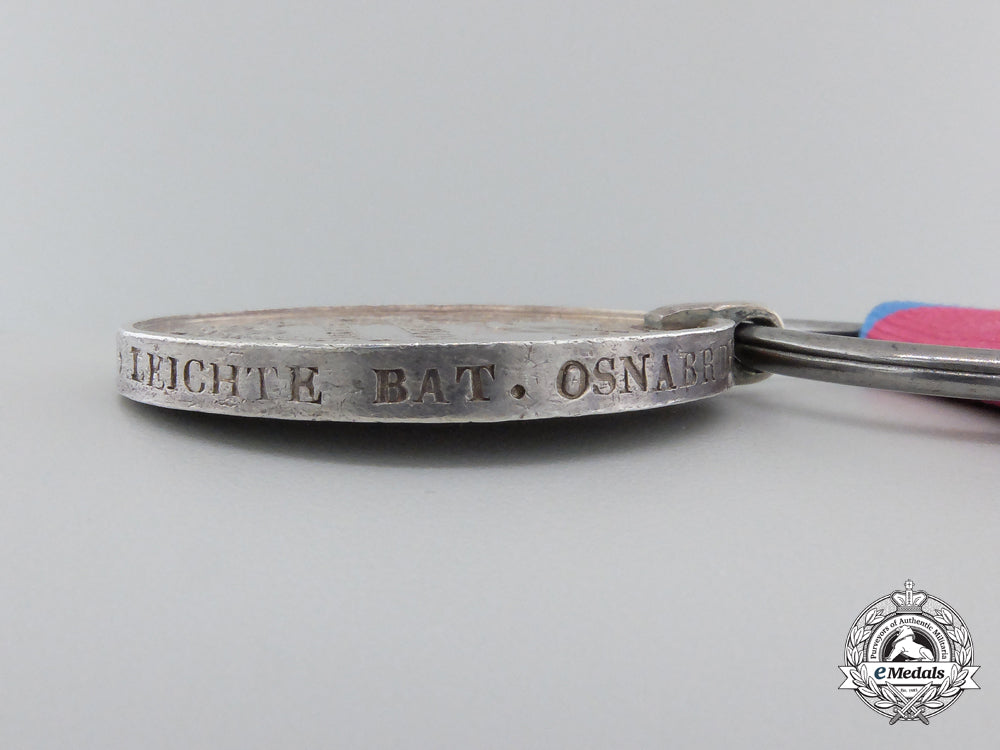 a_hanoverian_waterloo_medal_to_lieutenant_friedrich_von_maidel;_osnabrueck_light_battalion_c_612