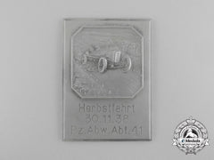 A 1938 Panzer Abwehr Abteilung 41 Herbstfahrt Event Plaque