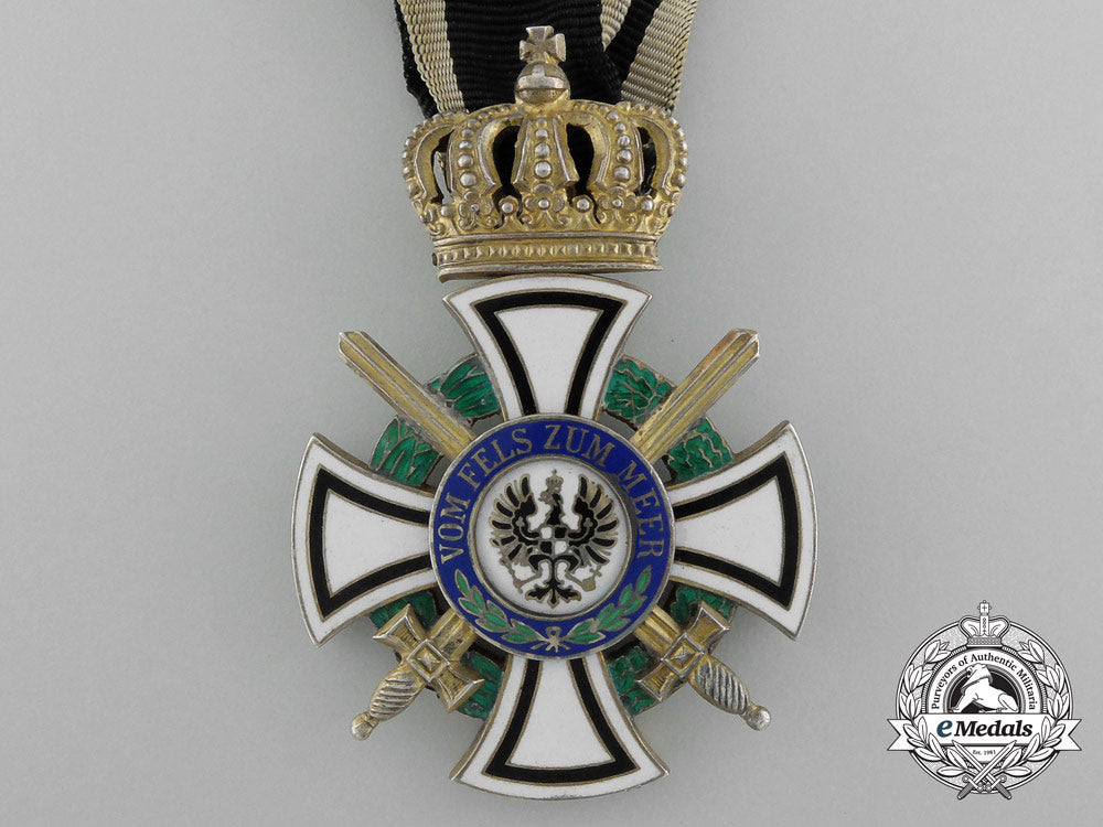 a_prussian_house_order_of_hohenzollern;_knight's_cross_with_swords_by_friedlander_c_6637