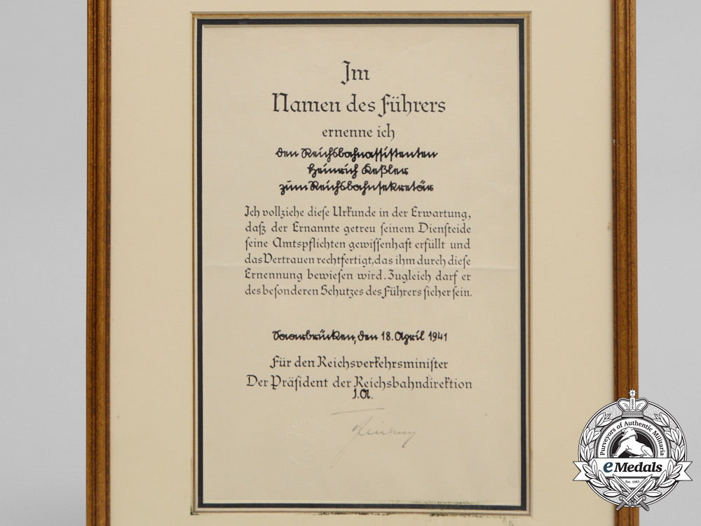 germany,_reichsbahn._a_promotion_document_for_reichsbahnsekretär_c_6681_1