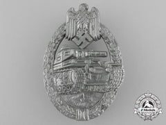 A Silver Grade Tank Badge; Unmarked And Mint
