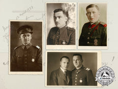 Four 1930'S Period Czechoslovakian Officer's Photos