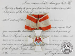 Prussia, State. A Red Eagle Order, Ii Class In Gold To British Recipient