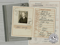 A Wehrpaß Of Soldier Arthur Manig