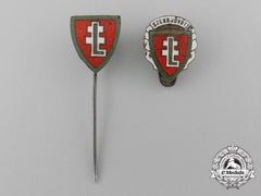 A Hungarian Levente Membership Stickpin And Badge