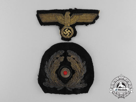 a_worn_second_war_kriegsmarine_officers_visor_wreath_and_cap_eagle_c_8019