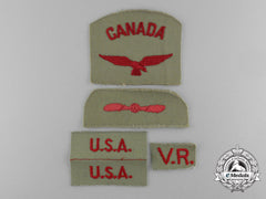 Four Royal Canadian Air Force (Rcaf) Uniform Shoulder Insignia