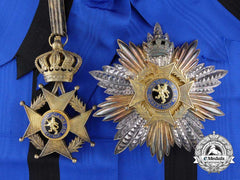 A Belgian Order Of Leopold Ii; Grand Cross Set By P. Degreef