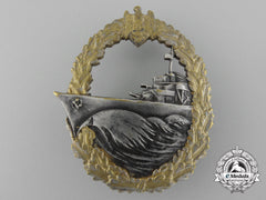 An Early Kriegsmarine War Destroyer Badge, In Tombac