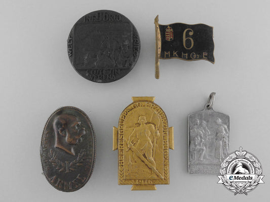 five_imperial_austrian_regimental_cap_badges&_medals_c_8875