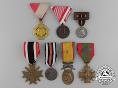 A Lot Of Seven Mixed European Awards, Medals, And Decorations