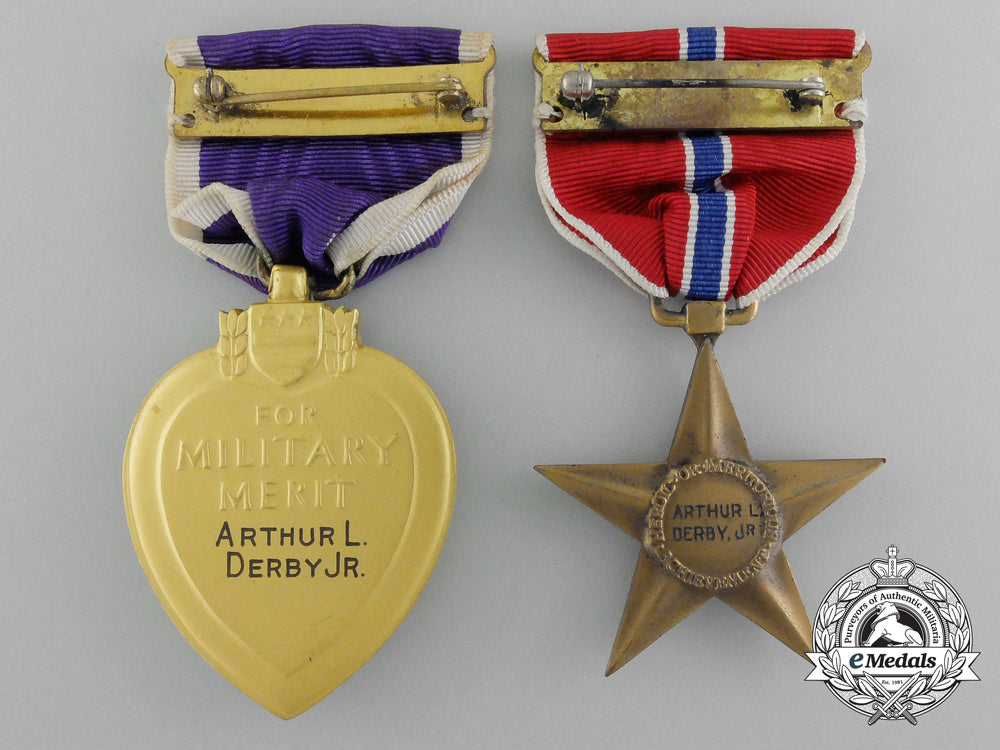a_bronze_star&_purple_heart_to1_st_lieut._derby_who_died_aboard_pow_hell_ship_brazil_maru1945_c_9659_1