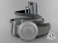 An Ss Police Officer's Brocade Dress Belt With Buckle In Original Box Of Issue