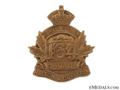 Wwi 164Th Infantry Battalion "Halton And Dufferin Battalion" Cap Badge