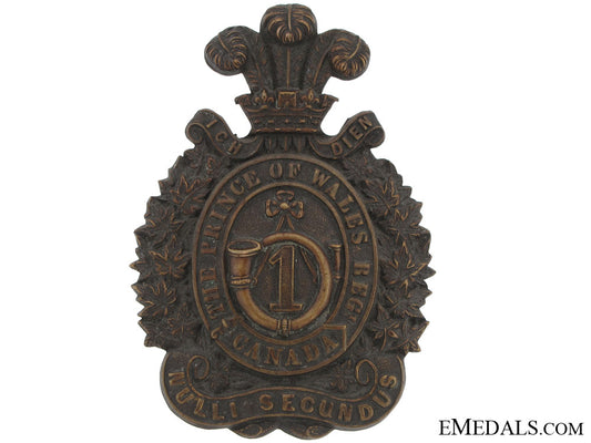 first_prince_of_wales_regiment_helmet_plate_cb728