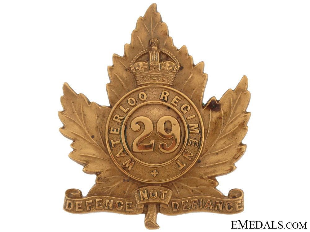 29_th(_waterloo)_regiment_officer's_cap_badge,_cb749
